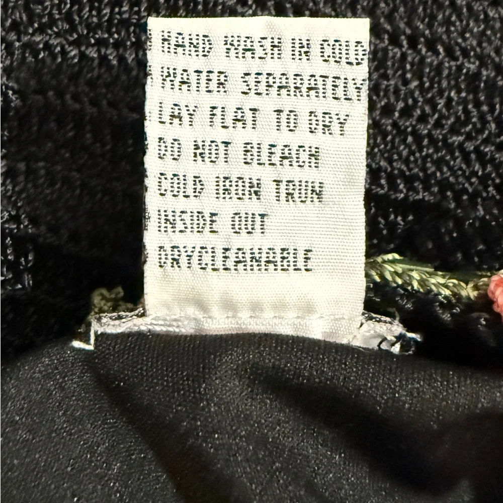 Y2K Black Crochet Floral Dress by Cachet - Size S - Picture 13 of 13